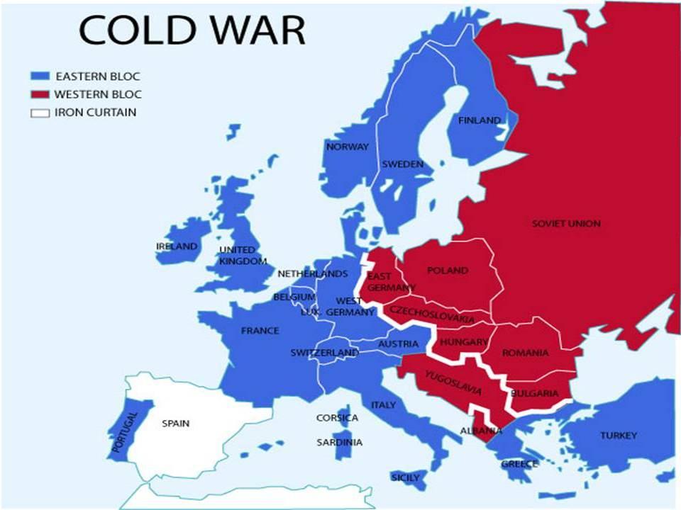 Map Of The Iron Curtain Countries